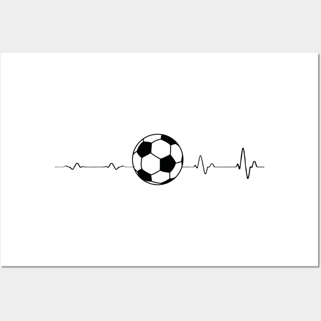 Soccer pulse. Football player funny. Perfect present for mom mother dad father friend him or her Wall Art by SerenityByAlex